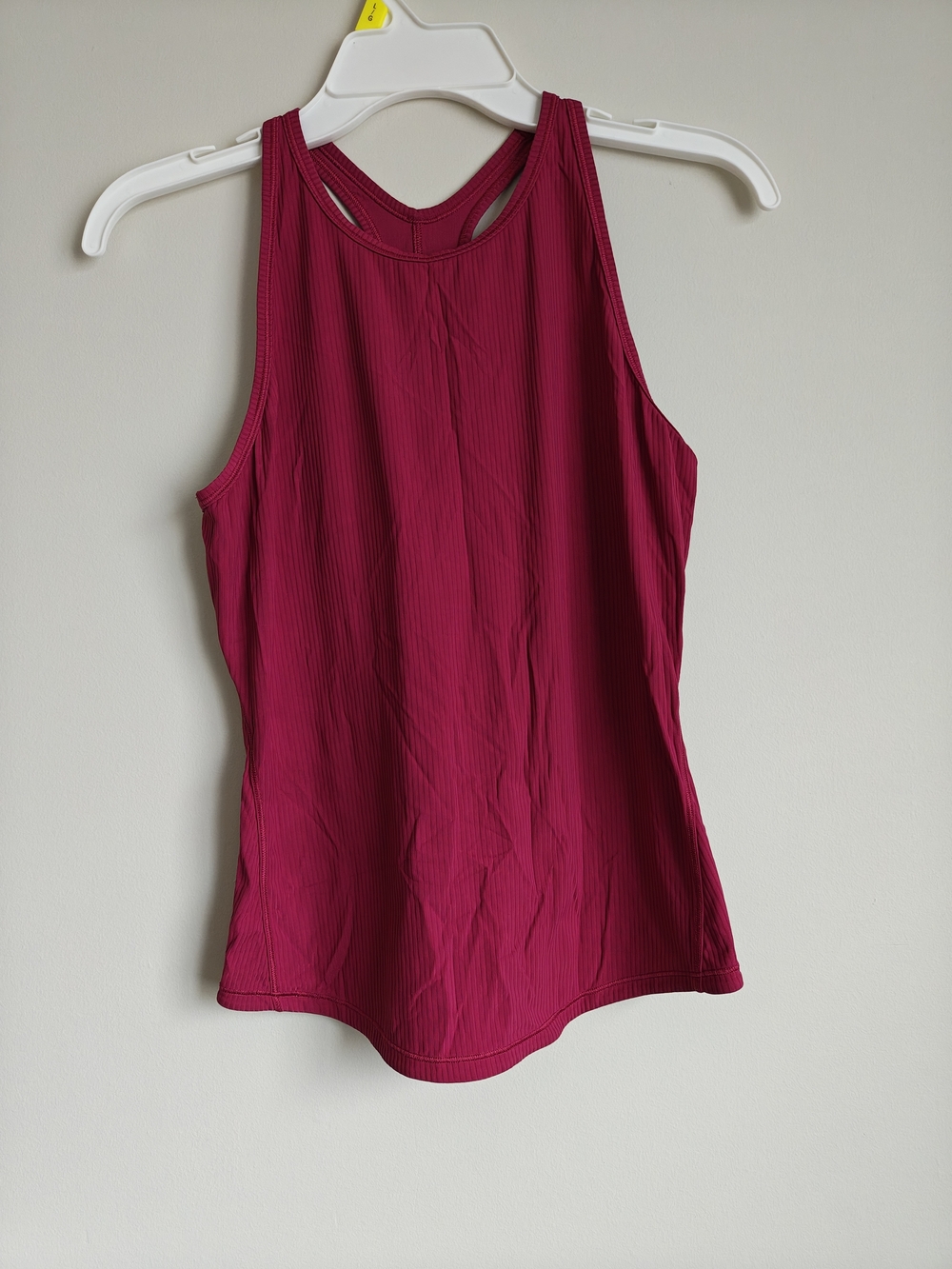 🍋 Lululemon Ribbed Racerback Tank Top - Raspberry Pink Ptp 16 - Picture 2 of 7
